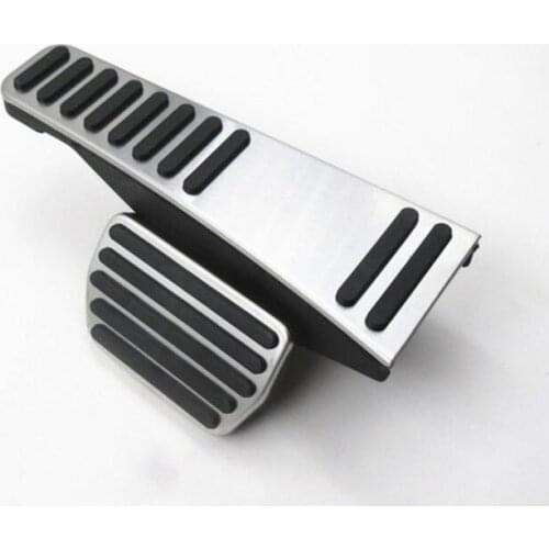 2PCS Aluminum Aolly Car Gas Fuel Brake Footrest Accelerator Pedal Plate Pad For Volvo XC90 2015-2017 Automatic Transmission