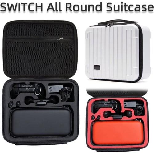 2 Bags Big Capacity Zipper ABS Hard Carrying Case Storage Bag Suitcase Shell for NS Switch Console Travel Bag Protective Cover