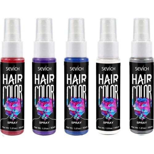 5 Colors Sevich Cosplay Portable Quick Party Hair Spray Instant Hair Color Styling Tool Dry Hair Color Glitter Disposable TSLM1
