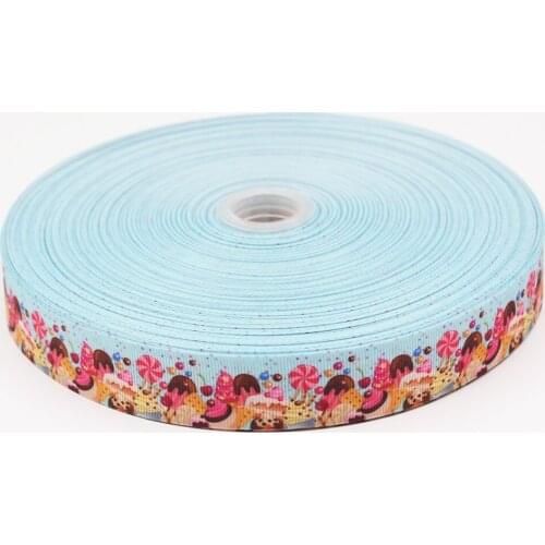 20617 Grosgrain Ribbon Design Customized Logo Printed for DIY Hair Bows Earrings Hair Clips Crafts 25-75MM