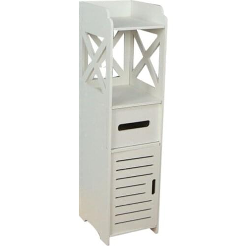 White 4 Layers Bathroom Cabinet Toilet Furniture bathroom toilet accessories bathroom shelves Storage Cabinet Organizer Rack