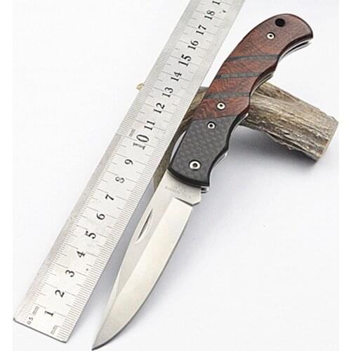 Free shipping multifunctional outdoor carbon fiber handle knife fruit knife camping outdoor folding knife