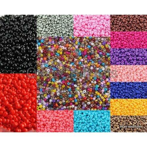 450gram 2mm Cezch Glass Seed Beads Jewelry Finding Spacer Beads Solid Color DIY glass micro beads mix Vintage Bulk sale