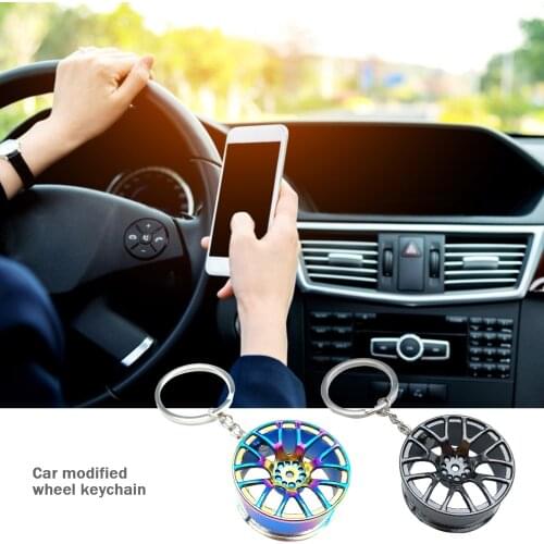 Wheel Rim Keychain Key ring 3D Keychain Creative Accessories Auto Part Model Car Keyring Key Chain for Toyota