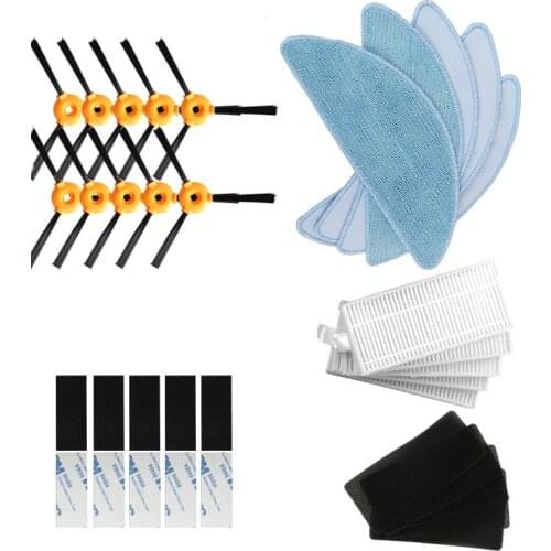 Conga Side Brush HEPA Filter Sponge Mop Cloth Magic Paste for CONGA EXCELLENCE excellence 990 Robot Vacuum Cleaner Parts