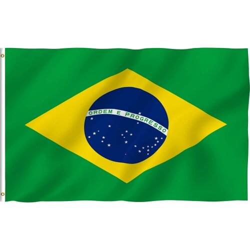 3x5 Foot Brazil Flag - Vivid Color and Fade Proof - Canvas Header and Double Stitched - Brazilian National Flags Polyester