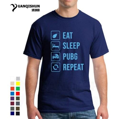 Eat Sleep PUBG Repeat T Shirt Winner Winner Chicken Dinner Short Sleeve High Quality 16 Colors 100% Cotton Tee Clothing Tops Man