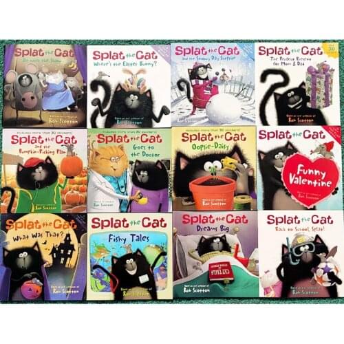 New 12PCS 20.5x20.5CM Little Black Cat In kindergarten Best Picture Books Children Baby Famous Story Age 1 Up Festival Gift book
