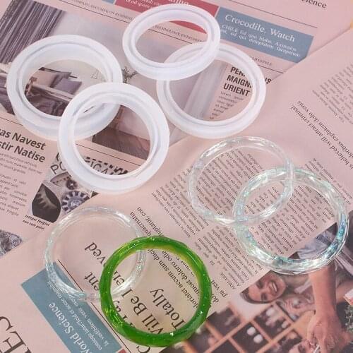 Round Bangle Resin Epoxy Mold DIY Crystal Silicone Mold for Jewelry Making DIY Bracelet Art Home Decoration Handmade Accessories