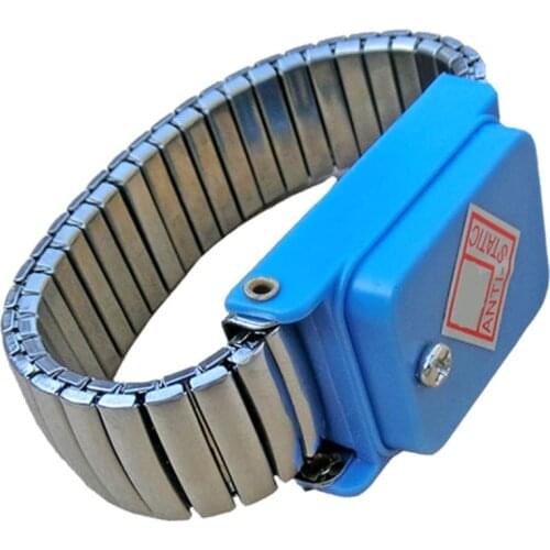 Metal Anti Static Wrist Band Strap Wireless Adjustable ESD Wristband Discharge Electronic Work Cordless Bracelet Supplies K92F