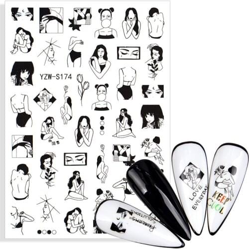 2021 New Arrivals Blood Cartoon Anime 3D Back Glue Nail Art Stickers Flower Leaf Decals Sliders Nail Ornament Decoration