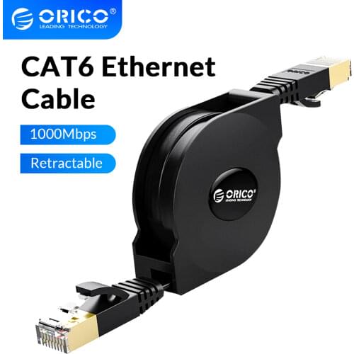 ORICO CAT6 Ethernet Cable Portable Retractable Ethernet LAN Internet Network Cable for Laptop Router Network Cables 1000Mbps 2M