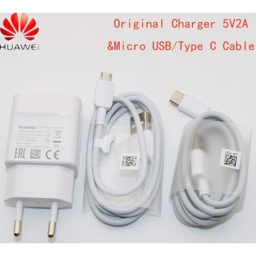 HUAWEI Original 5V 2A EU charger adapter usb tpye c micro for nova 3i 2i pite P7 P8 Lite P9 Lite P10 Honor 8 Lite 7i 6X 5C