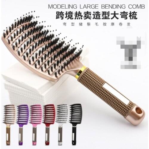 Hairbush Hair Comb Curved Vented Styling Hairbrush Detangling Thick Hair Massage Blow Drying Brush Hairbush Comb for Hair