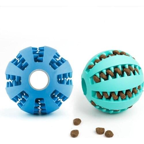 Rubber Dog Chew Training Teeth Cleaning Extra-tough Rubber Dog Ball Toy