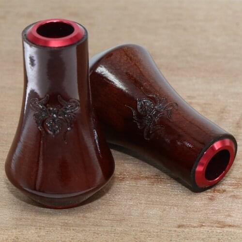 AMO DIY Fishing wheel Dark wood Knob for Daiwa Shimano 2PCS / Set Spider knob woob handle knob for d ai wa/ SHI MANO wheel