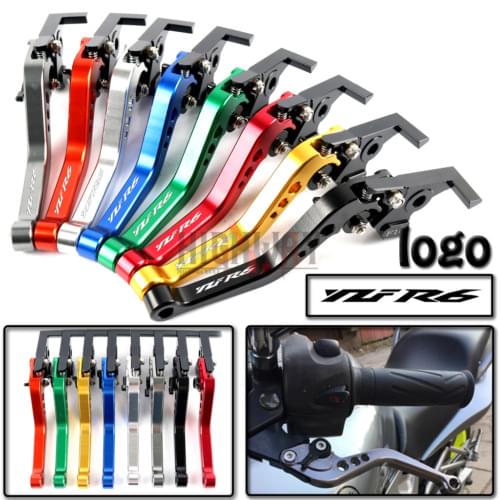 Motorcycle Brake Handle Bar Lever CNC Aluminum Short Adjustable Brake Clutch levers For Yamaha YZF R6 YZF-R6 1999-2004