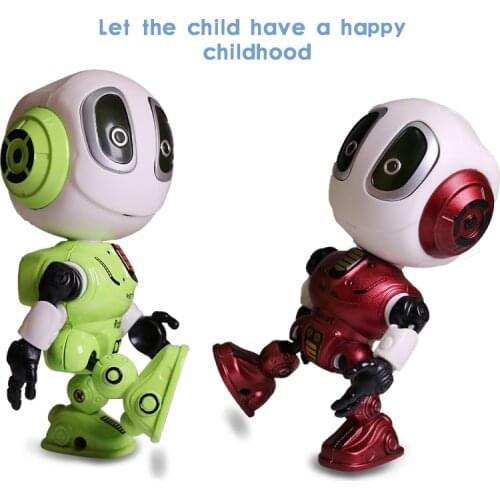 Smart Talking Robot Toys Head Touch-Sensitive Sound & Light Alloy Robot DIY Electronic Action Figure Toys For Children Gift