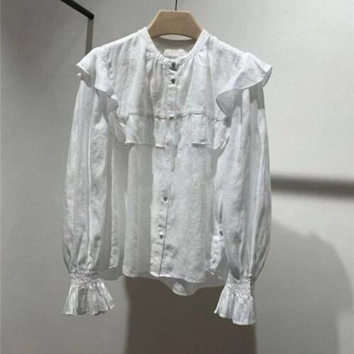 XIZOU Womens White Shirts