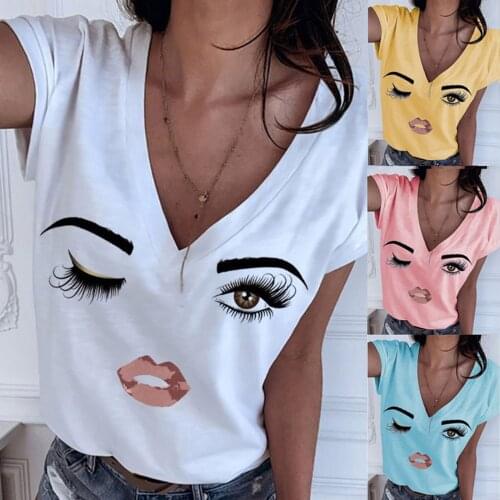 Women Cartoon Printed T Shirt Casual O-Neck kawaii Tee Tops Short Sleeve Streetwear Summer Funny Loose T-shirts #T2P