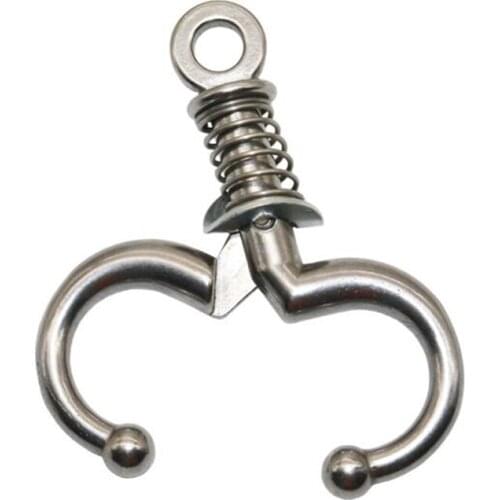 1pcs Stainless Steel Automatic Cow Spring Nose Clamp Traction Cattle Ring Nose Pliers Cattle Baoding Ware Binding Tool