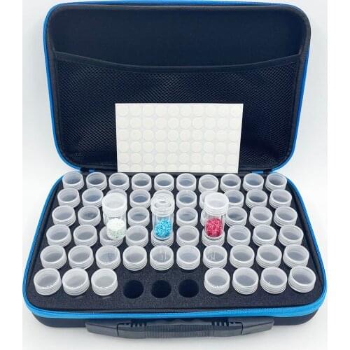 15/30/60 Bottles Diamond Painting Cross Stitch Accessories Tool Box Container Diamond Storage Full Square 5D Embroidery Mosaic