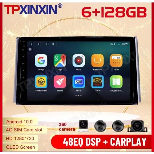 2 Din Carplay Android Radio Receiver Multimedia Stereo For Toyota RAV4 2019 GPS Navigation Audio WiFi Video Recorder Head Unit