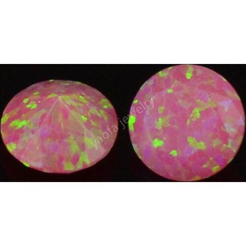 20pcs/lot 4mm wholesale 78 colors Round faceted opal gems synthetic pointed back stone a lot of inventory or customiz