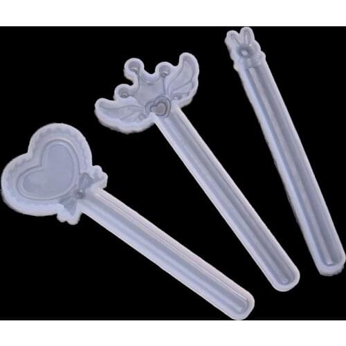 3Pcs Crown Rabbit Wing Straight Ruler Silicone Mold Kit Resin Casting Craft Tool
