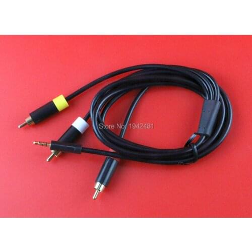 6pcs high quality Worldwide 1.5M Audio video AV Cable Cord for XBOX360E xbox360e version Game Black