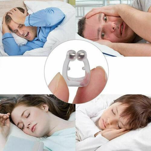 Anti Snoring Snore Stopper Silicone Magnetic Anti Snoring Stop Snoring Nose Clip Sleeping Aid Apnea Guard Night Device with Case