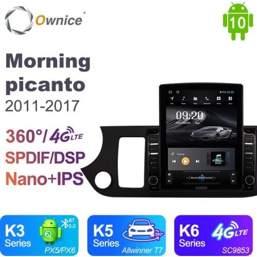 Ownice Android 10.0 Car Radio for Kia Morning picanto 2011 - 2017 GPS 2 Din Auto Audio System Stereo Player 4G LTE Tesla Style