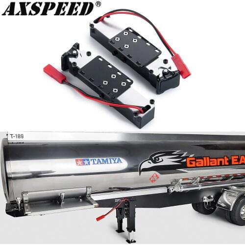 AXSPEED Motorlzed Support Legs Metal Legs Electric Lift Outrigger Frame Support for 1/14 Tamiya Truck Trailer Tractor Model Car