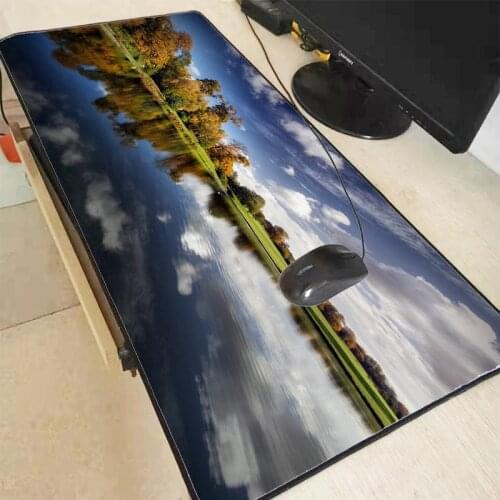 Mairuige Beautiful Tree Scenery Large 900x400/700x300/600x300mm Rubber Mouse Pad Computer Game Tablet Mousepad with Edge Locking