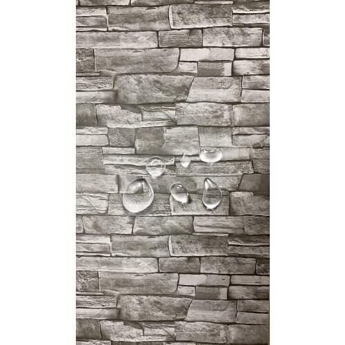 Home Vinyl Wallpaper Self-Adhesive Wallpaper Stacked Stone Peel and Stick Wallpaper 3D Wallpaper Stone Paper Vinyl Wall Decal