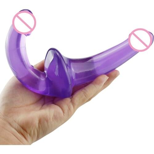 G Spot Clitoris Massage Realistic Dildos Sex Toys Double Long Soft Jelly Dildo Lesbian Vaginal Anal Plug Penis For Woman Gays