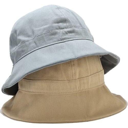 Summer Fisherman Bucket Hats for Women Men Street Hip Hop Vintage Fishing Fisherman Kpop Luxury Panama Solid Cotton Flat Cap