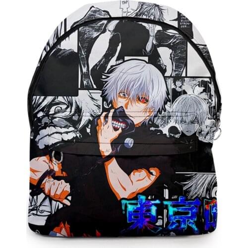Tokyo Ghoul Oxford Backpack Womens Kaneki Ken Backpacks Shoulder Bag Harajuku Mens Backpack Female Fashion Mochila Bagpack