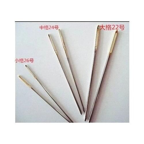 Oneroom new 10pcs/lot #28 Needles for 18ct fabric canvas 4cm blunt big eye golden tail cross stitch Craft embroidery Tool DIY