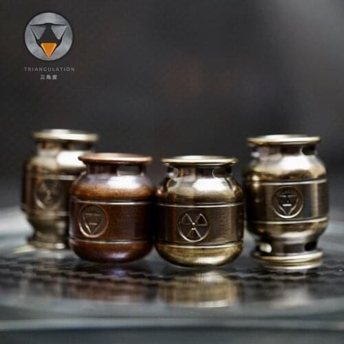 Three angle original EDC gas tank knife pendant outdoor key pendant bag pendant copper brass handmade DIY umbrella rope