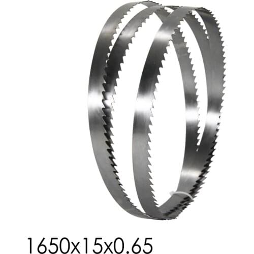 2pcs 1650×15×0.65mm Bandsaw Blades Carbon Steel Band Saw Blade for Wood Metal Plastic TPI 6