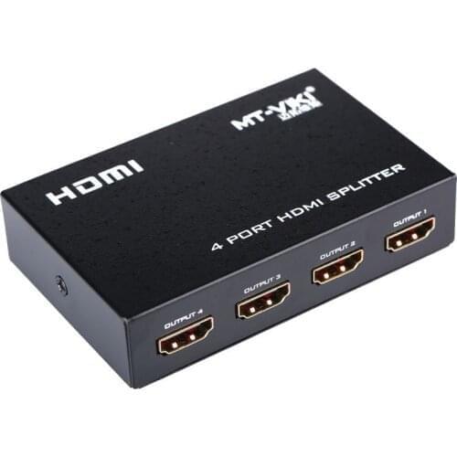 4 Port HDMI Splitter 1x4 HD Distributor 1080P FHD 3D 1 Input 4 Output 5V 2A Power Supply MAITUO MT-VIKI SP104M