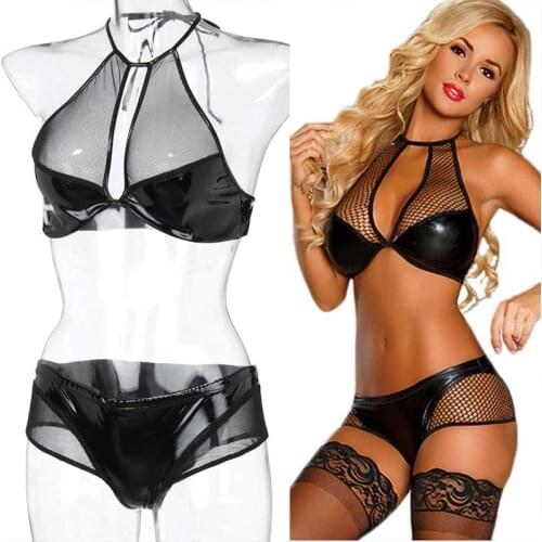 Sexy Lingerie Women Erotic Underwear Bra Sets G-string Set Sexy Perspective Stockings Lingerie Lace Open Bra & Brief Sets