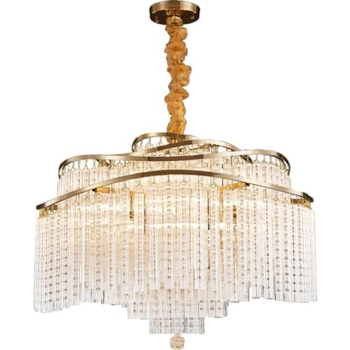 Modern Light Luxury Crystal Hanging Lamp Novelty Restaurant Bedroom Lighting Simple Hotel Lobby Living Room LED Chandeliers