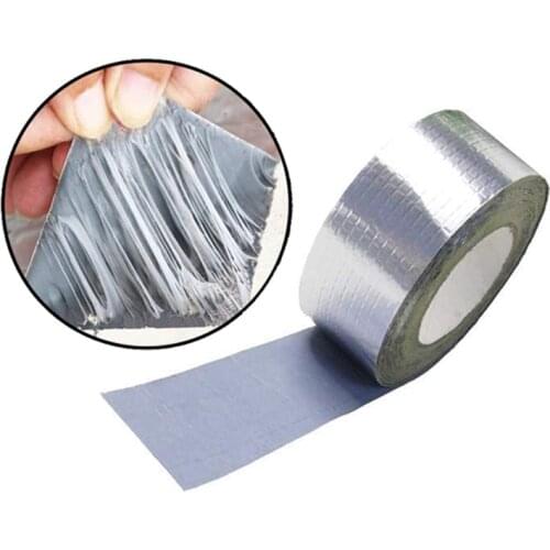 High Temperature Resistance Aluminum Foil Adhesive Tape Waterproof Roof Pipe Thicken Butyl Tape Wall Crack Roof Duct Repair
