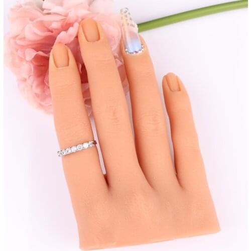 Newly Upgraded Nail Practice Hand Fingers Can Be Bent and Deformed 6 Kinds of Real Skin Tones Can Choose Practical Nail Tools