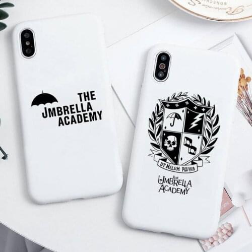 Umbrella Academy Phone Case for iPhone 11 Pro Max X XR XS 8 7 6s Plus Candy white Silicone Cases