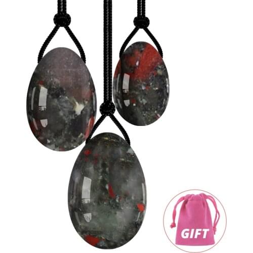 Yoni Egg Set Real Blooded Stone Jade Eggs Yoni Wand Jade Massager Vaginal Muscles Tightening Ball Crystal Kegel Eggs