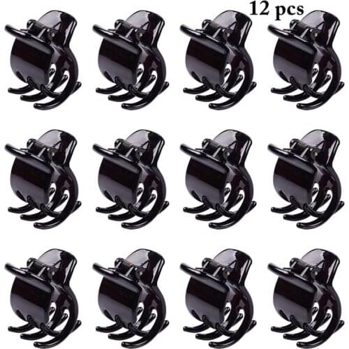 Coxeer 12pcs/set Fashion Women Claw Clips Lovely Creative Retro Mini Claw Clip Jaw Hair Clips For Women Girls Hair Accessories