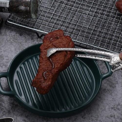 Barbecue Clip Multifunctional Heat-resistant Stainless Steel Labor-saving Anti-slip Handle Grill Cooking Tong for Home Kitchen